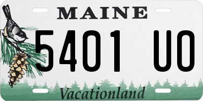 ME license plate 5401UO