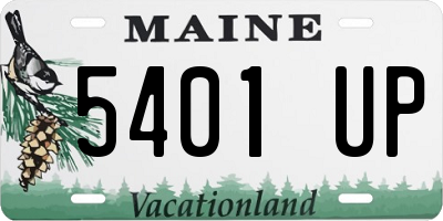 ME license plate 5401UP