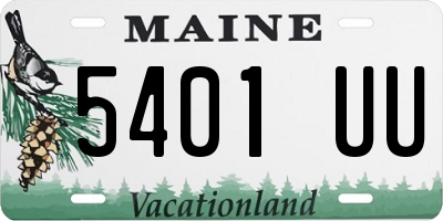 ME license plate 5401UU