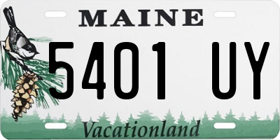 ME license plate 5401UY