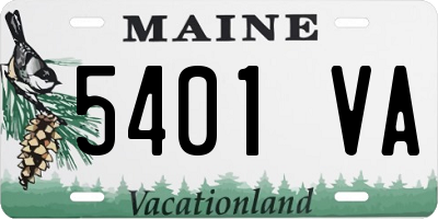 ME license plate 5401VA