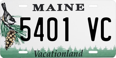 ME license plate 5401VC
