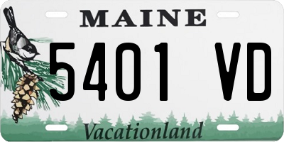 ME license plate 5401VD