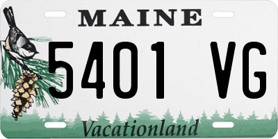 ME license plate 5401VG