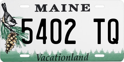ME license plate 5402TQ