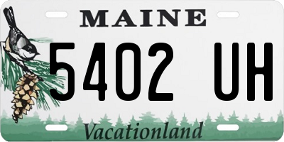 ME license plate 5402UH