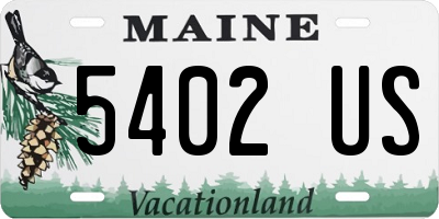 ME license plate 5402US