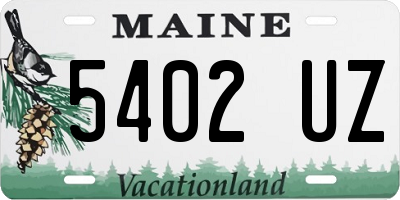 ME license plate 5402UZ
