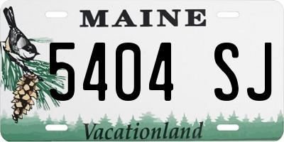 ME license plate 5404SJ