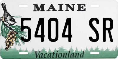 ME license plate 5404SR