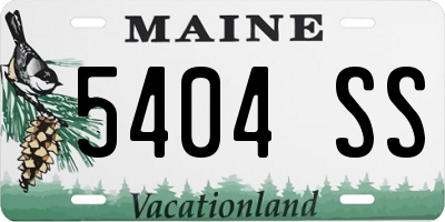ME license plate 5404SS