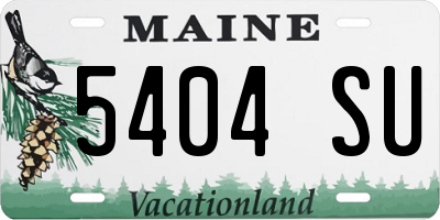 ME license plate 5404SU