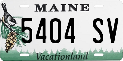ME license plate 5404SV