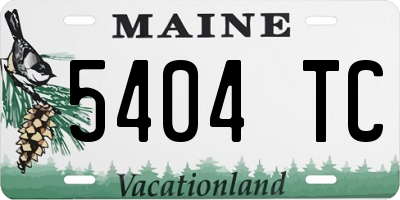 ME license plate 5404TC