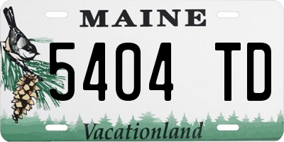 ME license plate 5404TD
