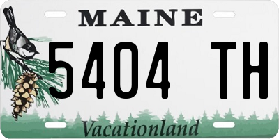 ME license plate 5404TH