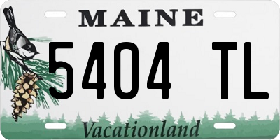 ME license plate 5404TL