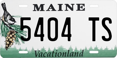 ME license plate 5404TS