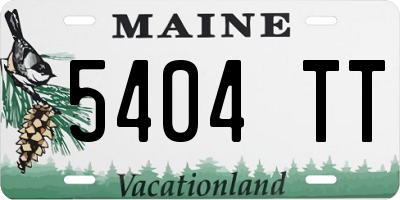 ME license plate 5404TT