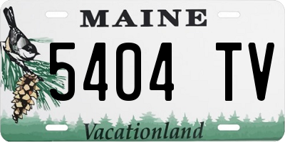 ME license plate 5404TV