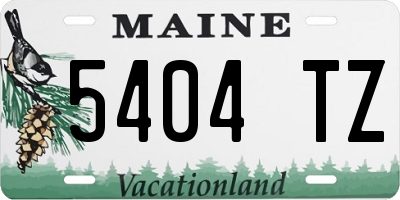 ME license plate 5404TZ