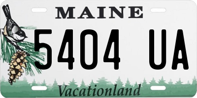 ME license plate 5404UA
