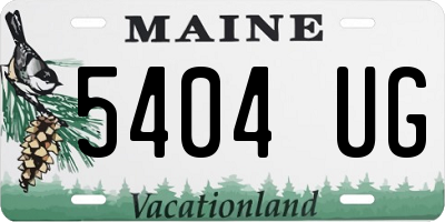 ME license plate 5404UG