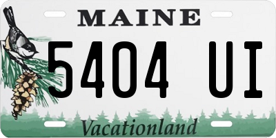 ME license plate 5404UI