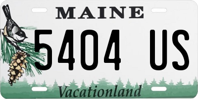 ME license plate 5404US