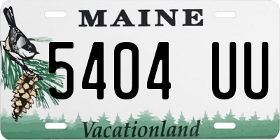 ME license plate 5404UU