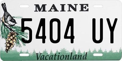 ME license plate 5404UY