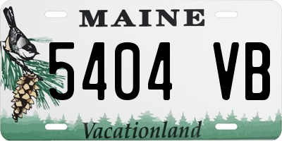 ME license plate 5404VB
