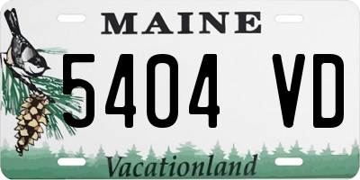 ME license plate 5404VD