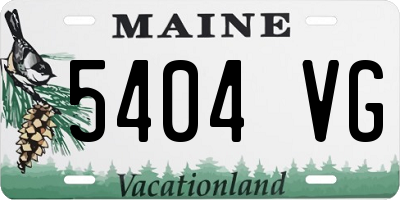 ME license plate 5404VG