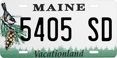 ME license plate 5405SD