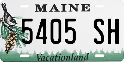 ME license plate 5405SH