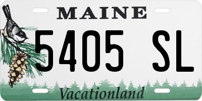ME license plate 5405SL