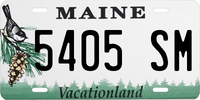 ME license plate 5405SM