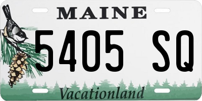 ME license plate 5405SQ