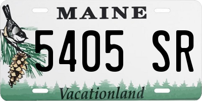 ME license plate 5405SR