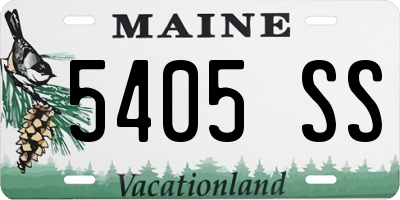 ME license plate 5405SS
