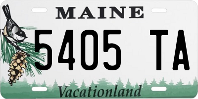 ME license plate 5405TA