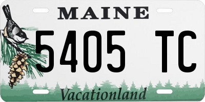 ME license plate 5405TC