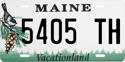 ME license plate 5405TH