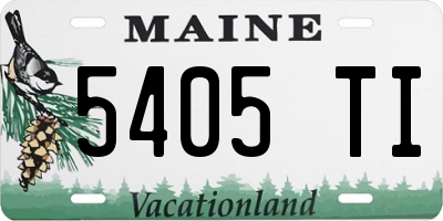 ME license plate 5405TI