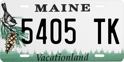 ME license plate 5405TK