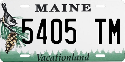 ME license plate 5405TM