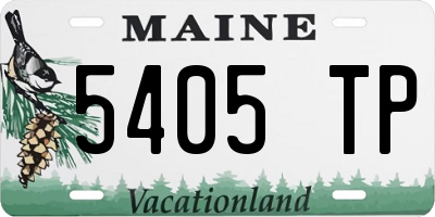 ME license plate 5405TP
