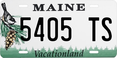ME license plate 5405TS