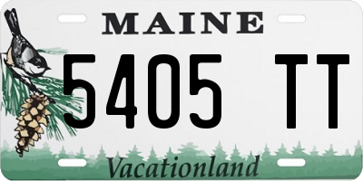 ME license plate 5405TT
